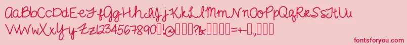 GimmeCheese Font – Red Fonts on Pink Background