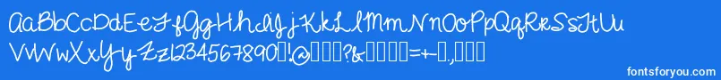 GimmeCheese Font – White Fonts on Blue Background