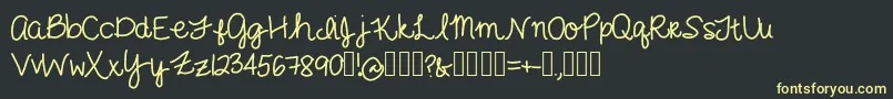 GimmeCheese Font – Yellow Fonts on Black Background