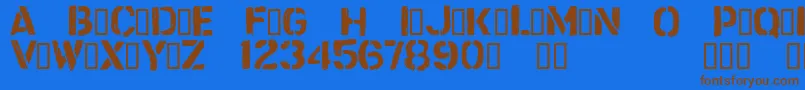 CftrashzoneRegular Font – Brown Fonts on Blue Background