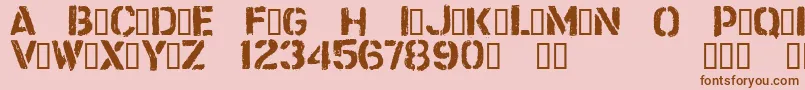 CftrashzoneRegular Font – Brown Fonts on Pink Background