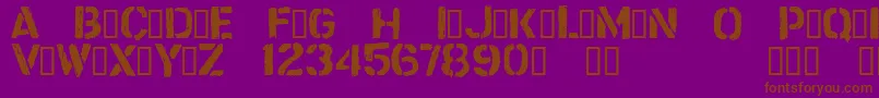 CftrashzoneRegular Font – Brown Fonts on Purple Background