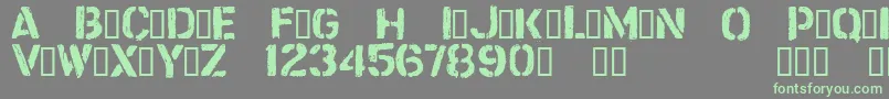 CftrashzoneRegular-Schriftart – Grüne Schriften auf grauem Hintergrund