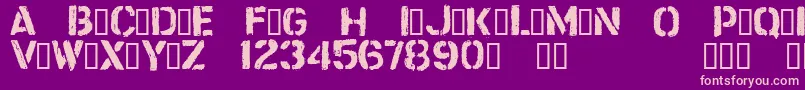 CftrashzoneRegular Font – Pink Fonts on Purple Background