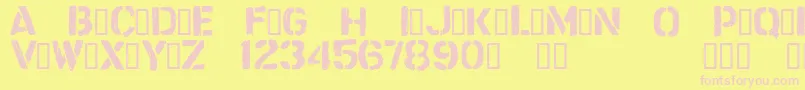 CftrashzoneRegular Font – Pink Fonts on Yellow Background