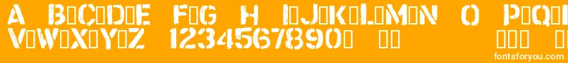 fuente CftrashzoneRegular – Fuentes Blancas Sobre Fondo Naranja