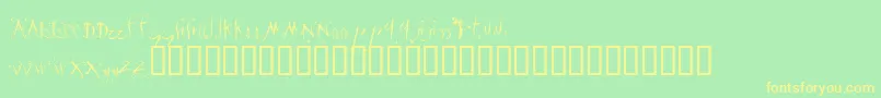 Velour Font – Yellow Fonts on Green Background