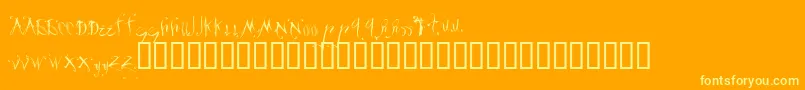 Velour Font – Yellow Fonts on Orange Background