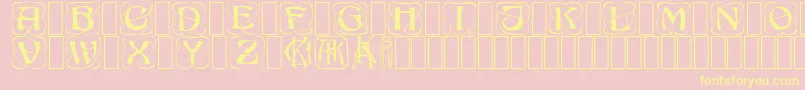 Innocence1 Font – Yellow Fonts on Pink Background