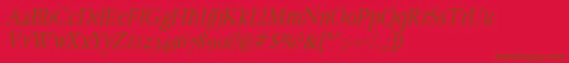 HollamediaevalOblique Font – Brown Fonts on Red Background