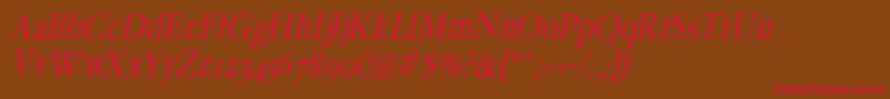 HollamediaevalOblique Font – Red Fonts on Brown Background
