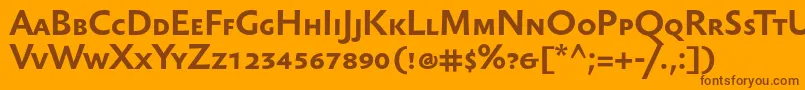 SebastiantextscBold Font – Brown Fonts on Orange Background