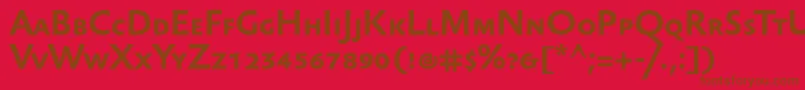 Шрифт SebastiantextscBold – коричневые шрифты на красном фоне
