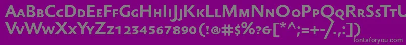 Fonte SebastiantextscBold – fontes cinzas em um fundo violeta