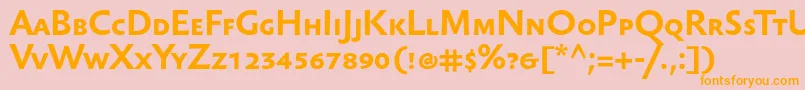 SebastiantextscBold Font – Orange Fonts on Pink Background