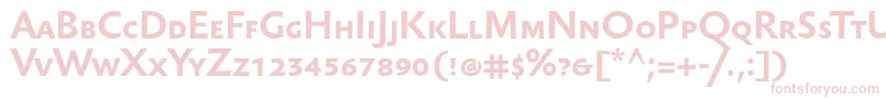 フォントSebastiantextscBold – 白い背景にピンクのフォント