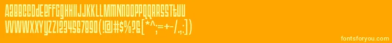 TriacseventyoneRegular Font – Yellow Fonts on Orange Background