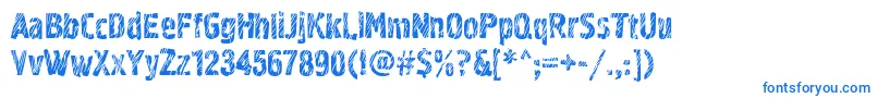 フォントGraffitic2 – 白い背景に青い文字