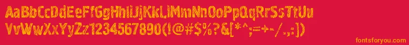 Graffitic2 Font – Orange Fonts on Red Background