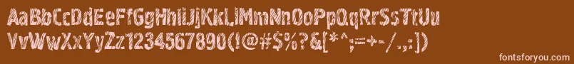 Graffitic2 Font – Pink Fonts on Brown Background