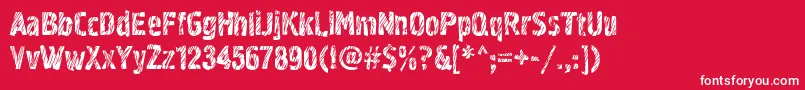 Graffitic2 Font – White Fonts on Red Background