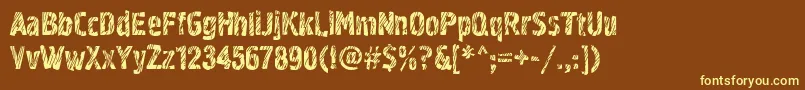 Graffitic2 Font – Yellow Fonts on Brown Background