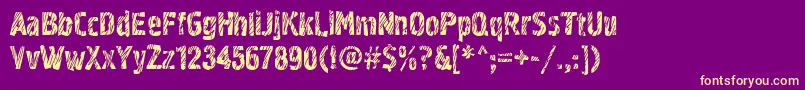 Graffitic2 Font – Yellow Fonts on Purple Background