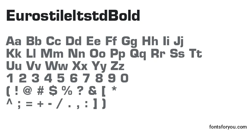 Fuente EurostileltstdBold - alfabeto, números, caracteres especiales