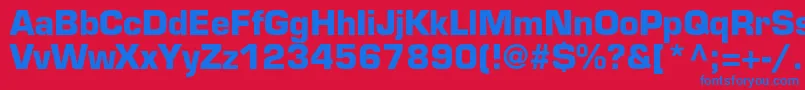 EurostileltstdBold Font – Blue Fonts on Red Background