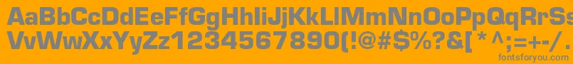 EurostileltstdBold Font – Gray Fonts on Orange Background