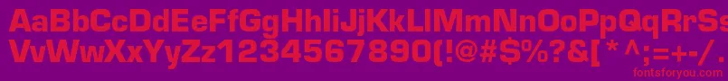 EurostileltstdBold Font – Red Fonts on Purple Background