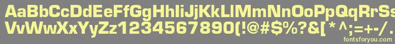 EurostileltstdBold Font – Yellow Fonts on Gray Background