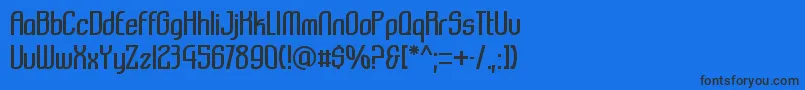 Komikazba Font – Black Fonts on Blue Background