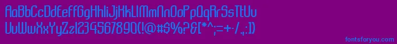 Komikazba Font – Blue Fonts on Purple Background