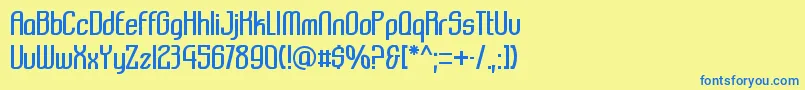 Komikazba Font – Blue Fonts on Yellow Background