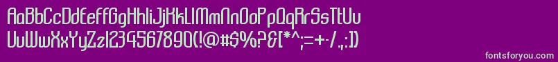 Komikazba Font – Green Fonts on Purple Background