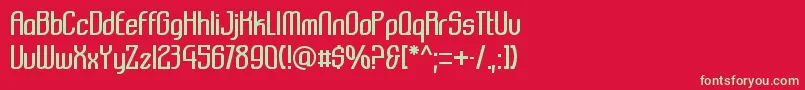 Komikazba Font – Green Fonts on Red Background