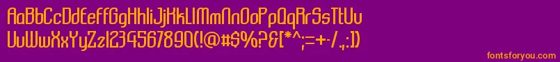 Шрифт Komikazba – оранжевые шрифты на фиолетовом фоне