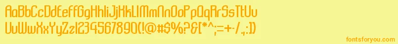 Komikazba Font – Orange Fonts on Yellow Background