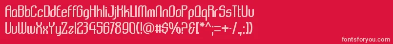 Komikazba Font – Pink Fonts on Red Background