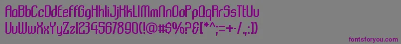 Komikazba-fontti – violetit fontit harmaalla taustalla