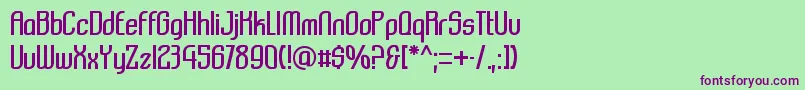 Komikazba Font – Purple Fonts on Green Background