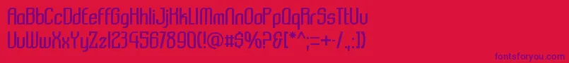 Komikazba Font – Purple Fonts on Red Background