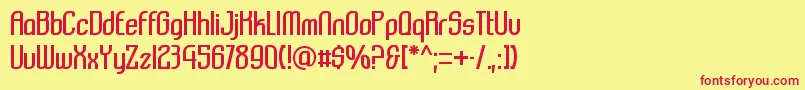 Komikazba Font – Red Fonts on Yellow Background