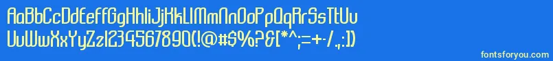 Komikazba Font – Yellow Fonts on Blue Background