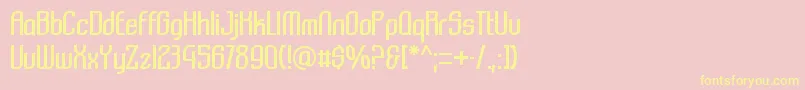 Komikazba Font – Yellow Fonts on Pink Background