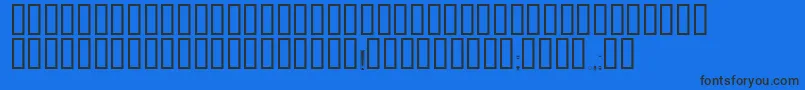 Zaglavny Font – Black Fonts on Blue Background