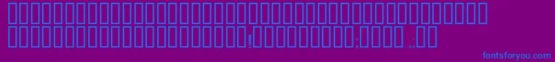 Zaglavny-fontti – siniset fontit violetilla taustalla