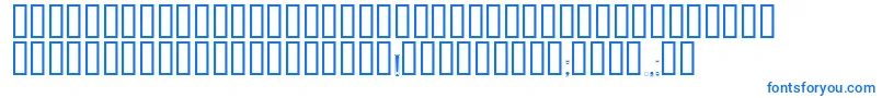 Zaglavny-fontti – siniset fontit valkoisella taustalla