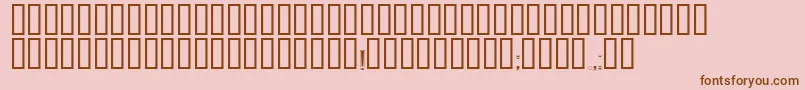 Zaglavny-fontti – ruskeat fontit vaaleanpunaisella taustalla